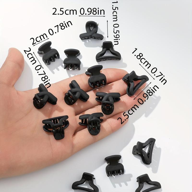 18PCS Rubber Frosted Hair Claw Mini Small Shark Claw Hair Accessory