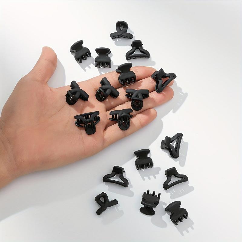 18PCS Rubber Frosted Hair Claw Mini Small Shark Claw Hair Accessory
