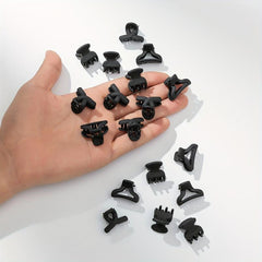 18PCS Rubber Frosted Hair Claw Mini Small Shark Claw Hair Accessory