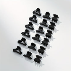 18PCS Rubber Frosted Hair Claw Mini Small Shark Claw Hair Accessory
