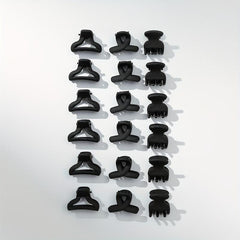 18PCS Rubber Frosted Hair Claw Mini Small Shark Claw Hair Accessory