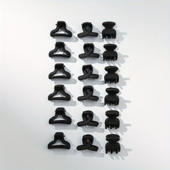 18PCS Rubber Frosted Hair Claw Mini Small Shark Claw Hair Accessory