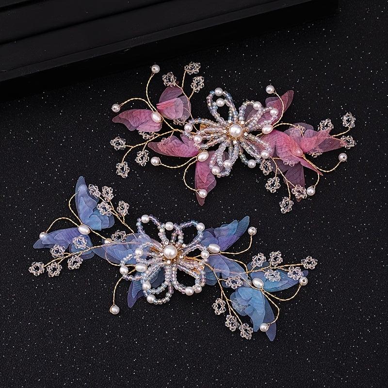 Romantic Flower Mini Hair Clip Wedding Bridal Hair Pin