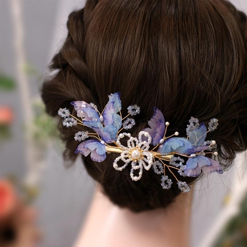 Romantic Flower Mini Hair Clip Wedding Bridal Hair Pin