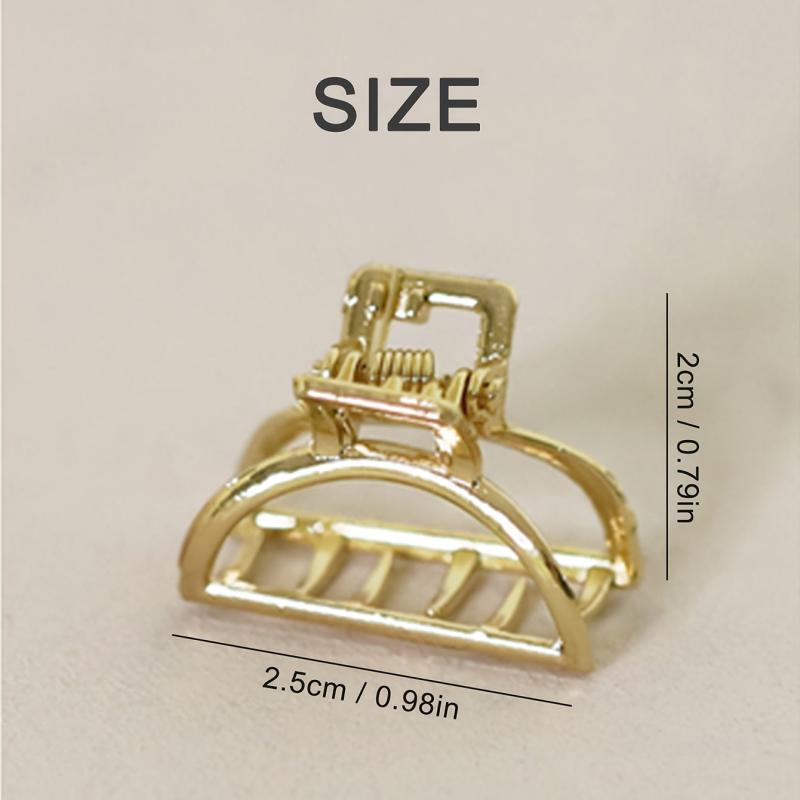3pcs Hair Claw Golden Hair Clips Non Slip Hair Accessories
