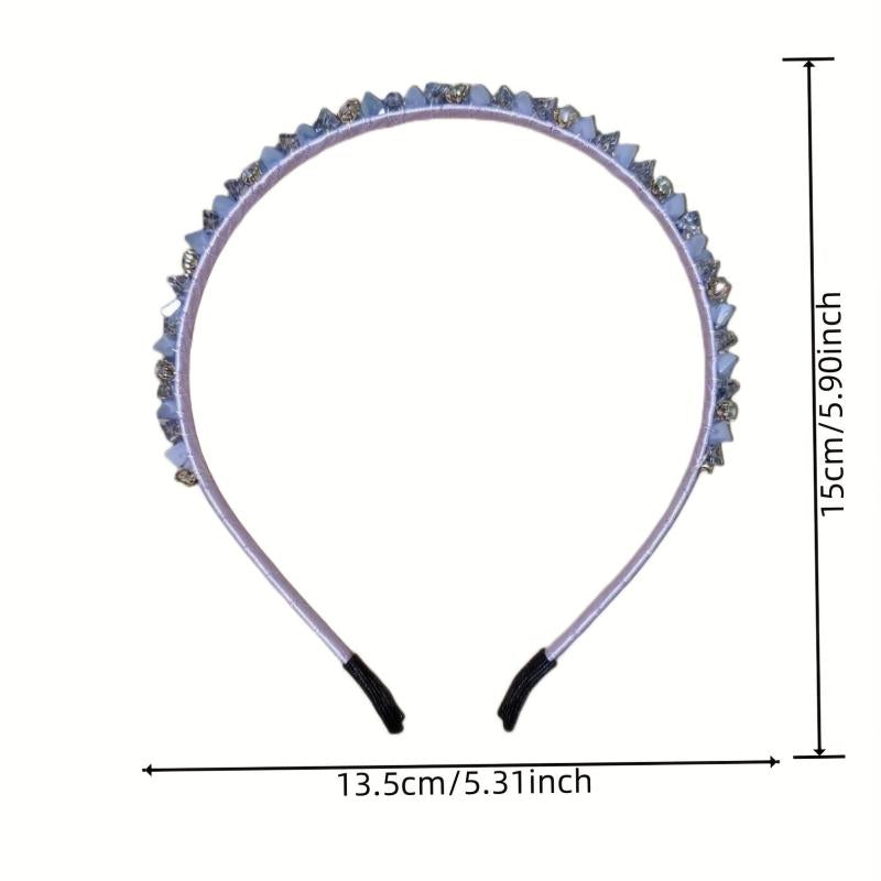 Rhinestone Crystal Headband Skinny Headdress Metal Hair Accessories