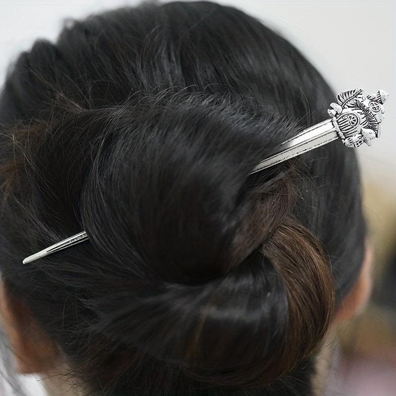 Vintage Viking Style Hairpin Celtic Barrette Hair Stick
