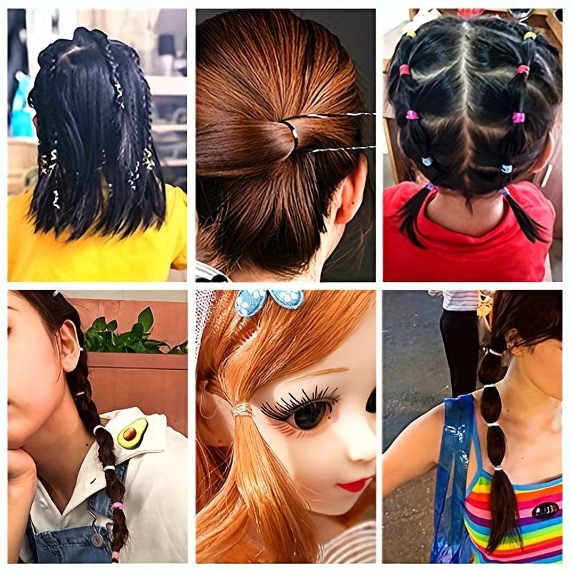 1500pcs Mini Elastic Hair Rubber Band Strentchy Hait Tie Non slip Braid