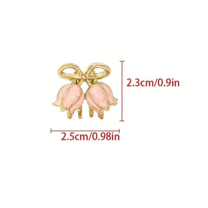 Mini Hair Clip Flower Hair Claw Tulip Shape Hair Accessories