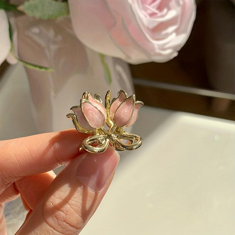 Mini Hair Clip Flower Hair Claw Tulip Shape Hair Accessories