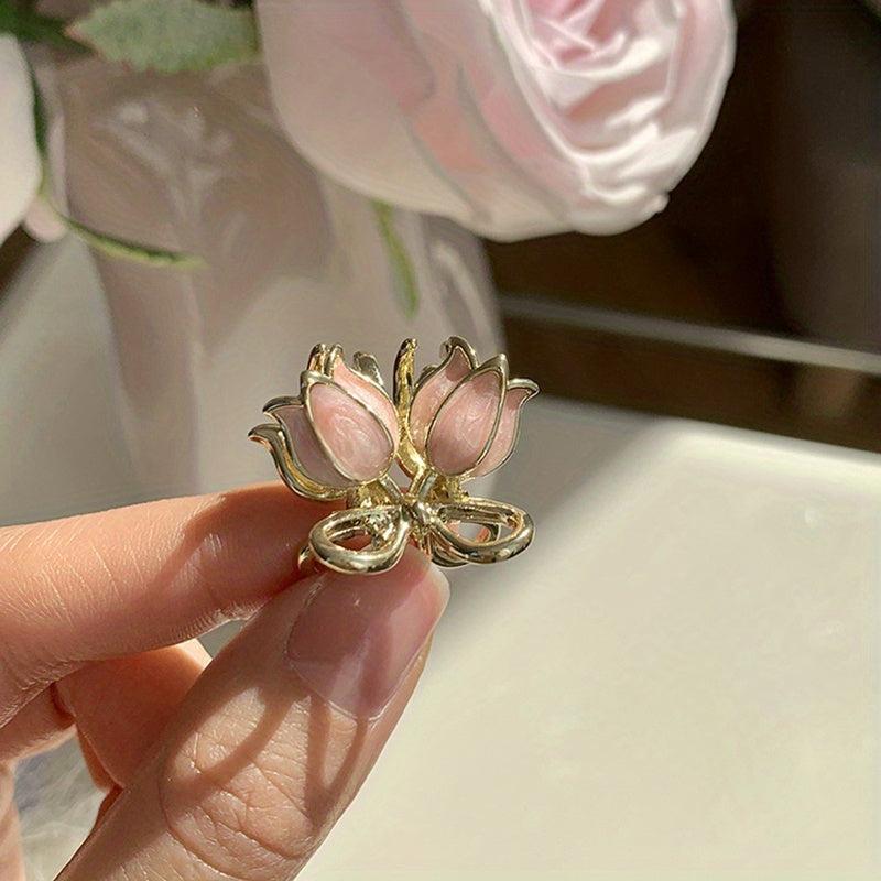 Mini Hair Clip Flower Hair Claw Tulip Shape Hair Accessories