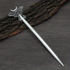 Vintage Viking Style Hairpin Moth Hair Stick Witch Nordic Celtic Accessory