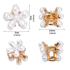 12 Pcs Mini Pearl Hair Clips Wedding Hair Claw Small Pearl Hair Clip
