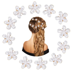 12 Pcs Mini Pearl Hair Clips Wedding Hair Claw Small Pearl Hair Clip