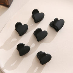 5pcs Matte Heart Hair Claw Clip Grip for Thick Hair