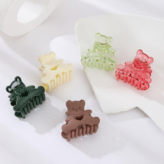 5pcs Mini Resin Bear Hair Claw Clips for Women Girls