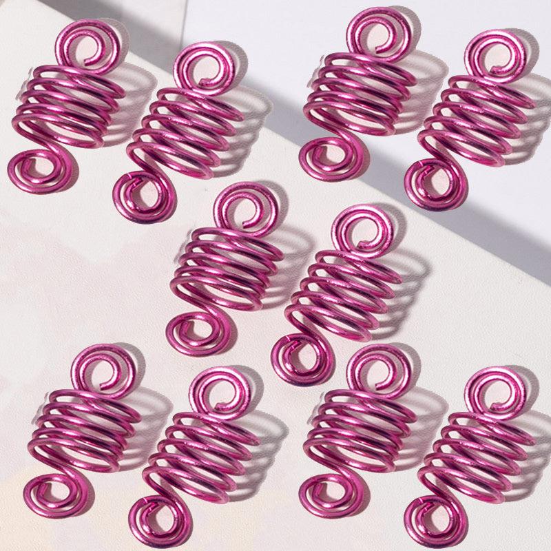 Spiral Hair Beads Cuffs Braiding Beard Bead