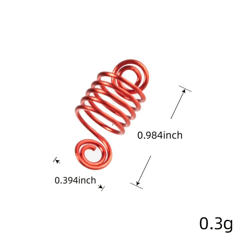 Spiral Hair Beads Cuffs Braiding Beard Bead