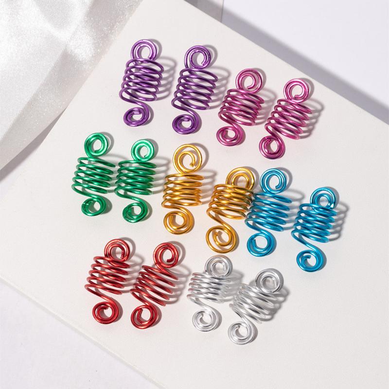 Spiral Hair Beads Cuffs Braiding Beard Bead