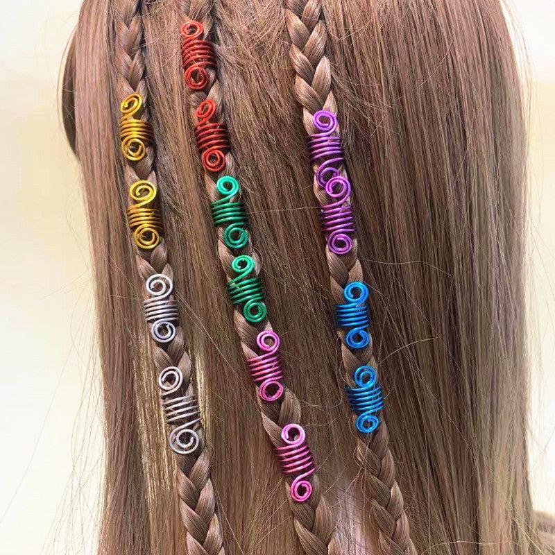 Spiral Hair Beads Cuffs Braiding Beard Bead