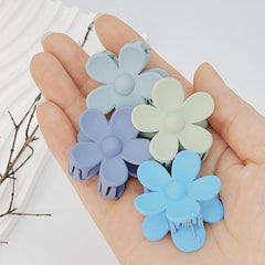 Matte Mini Hair Claw Sweet Hair Clip Flower Shaped for Toddlers Women