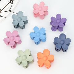 Matte Mini Hair Claw Sweet Hair Clip Flower Shaped for Toddlers Women