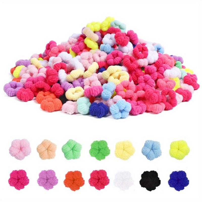 400Pcs Hair Rope Elastic Towel Rubber Band No Damage Mini Hair Tie For Girl