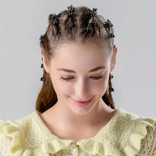 100 PCS Metal Hair Claw Dreadlocks Mini Hair Clip Women Girls Ponytail Hair Jewe