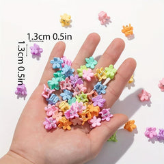50pcs Mini Hair Claw Plastic Braid Hair Clip Ponytail Holder Women Accessories