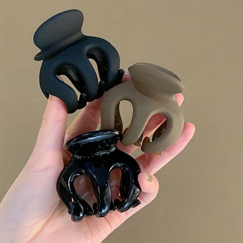 3pcs Mini Shark Claw Hair Clips Matte Style Hair Accessories