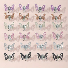 Rhinestone Butterfly Mini Hair Claw for Women Girls Sweet Hair Accessories