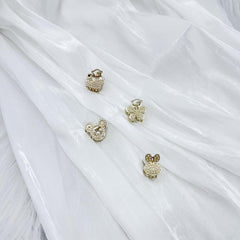 Faux Pearl Mini Hair Claw Braided Metal Bangs Clip