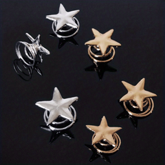 Star Shape Metal Hair Clip Spiral Hair Ring Star Swirl Barrette Y2K Hair Accesso