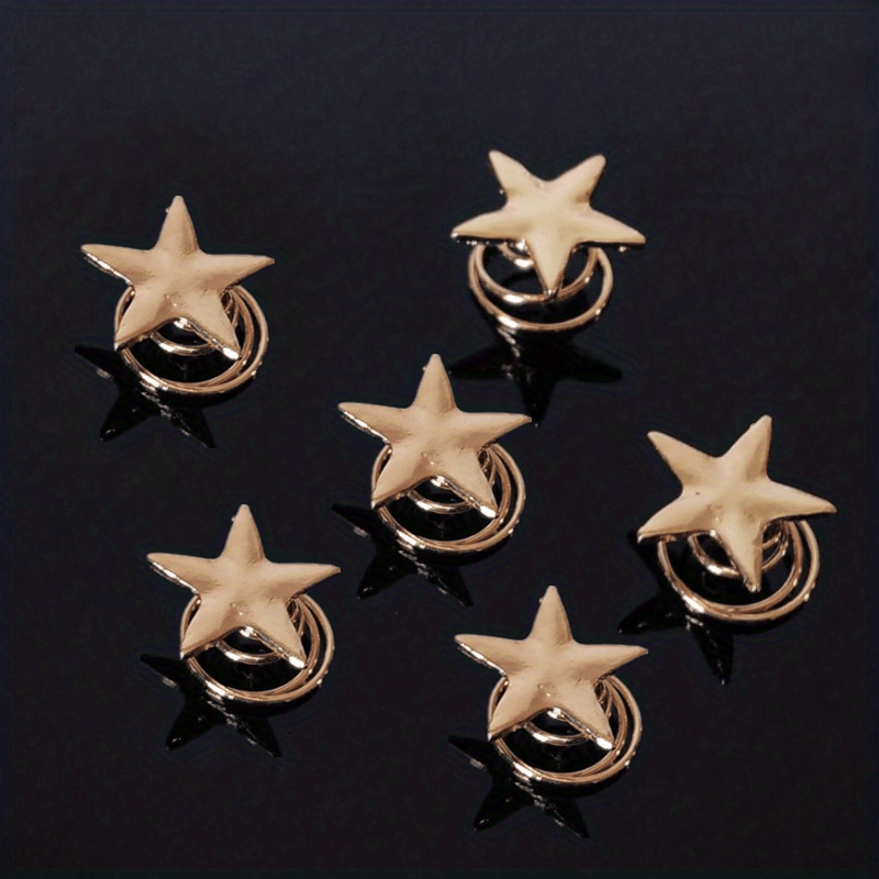 Star Shape Metal Hair Clip Spiral Hair Ring Star Swirl Barrette Y2K Hair Accesso