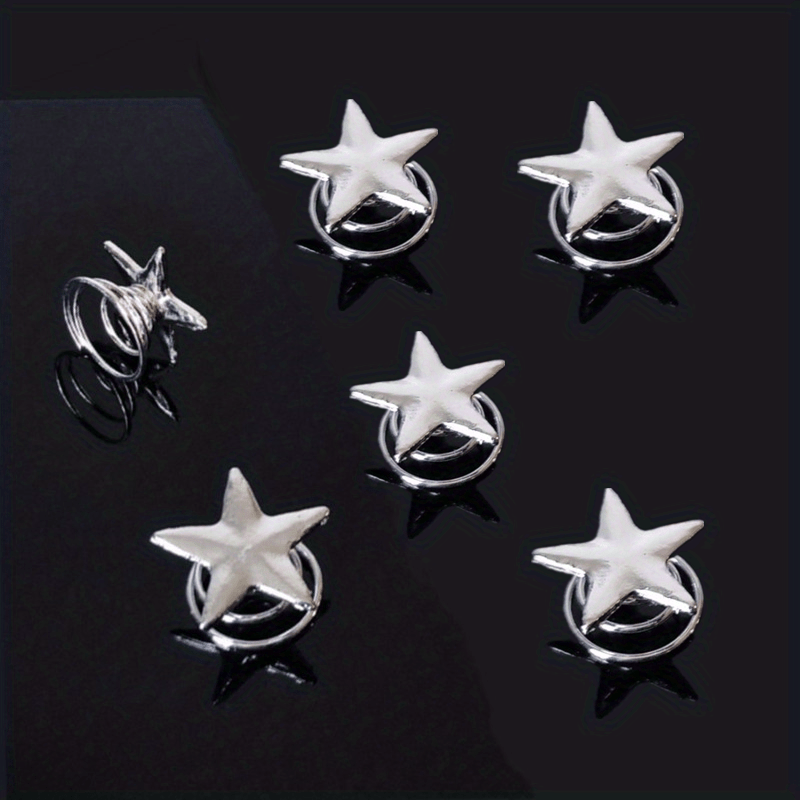 Star Shape Metal Hair Clip Spiral Hair Ring Star Swirl Barrette Y2K Hair Accesso