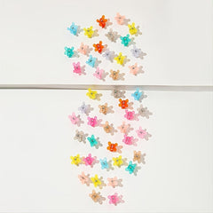 50pcs Mini Butterfly Candy Hair Claw Clips Flower Tiny Claw Clip Girls Accessori