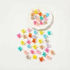 50pcs Mini Butterfly Candy Hair Claw Clips Flower Tiny Claw Clip Girls Accessori