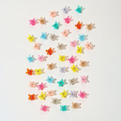 50pcs Mini Butterfly Candy Hair Claw Clips Flower Tiny Claw Clip Girls Accessori