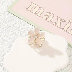 Oral Flower Hair Clip Sweet Hair Claw for Women Girls Baby