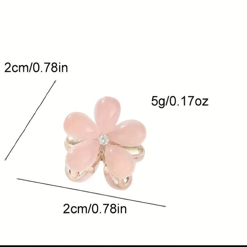 Oral Flower Hair Clip Sweet Hair Claw for Women Girls Baby