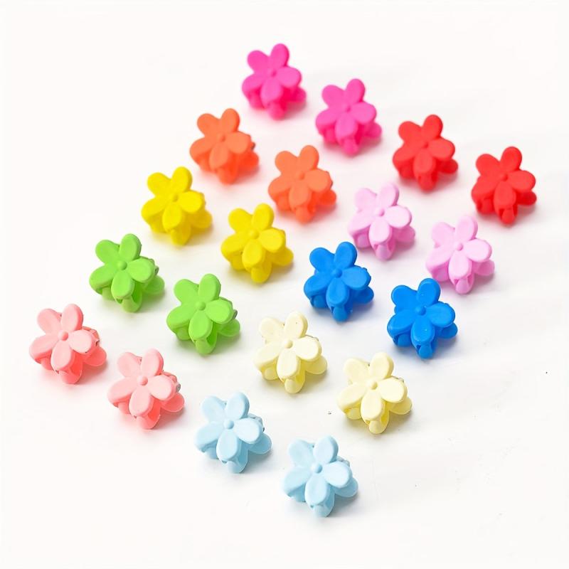 15pcs Mini Flower Hair Claw Set Non-Slip Hair Accessories For Girls