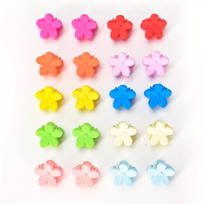 15pcs Mini Flower Hair Claw Set Non-Slip Hair Accessories For Girls