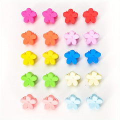 15pcs Mini Flower Hair Claw Set Non-Slip Hair Accessories For Girls