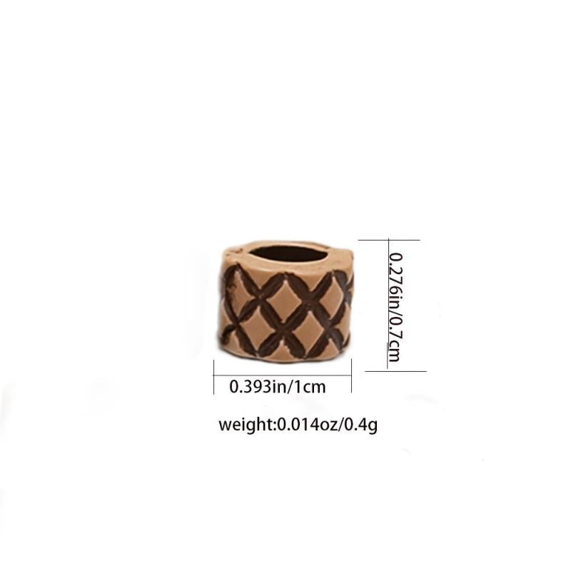 10pcs Dreadlock Rings Hair Braid Cuff Decorations Clips Beads Braiding Hair