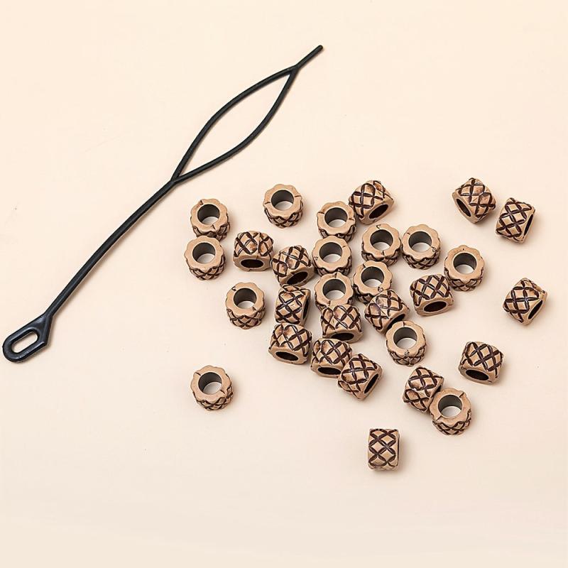 10pcs Dreadlock Rings Hair Braid Cuff Decorations Clips Beads Braiding Hair
