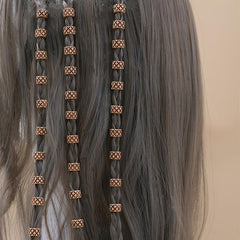 10pcs Dreadlock Rings Hair Braid Cuff Decorations Clips Beads Braiding Hair