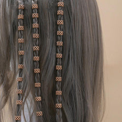 10pcs Dreadlock Rings Hair Braid Cuff Decorations Clips Beads Braiding Hair