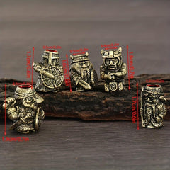 Viking Braids Ring Warrior Umbrella Rope Beads Hair Tube Beads
