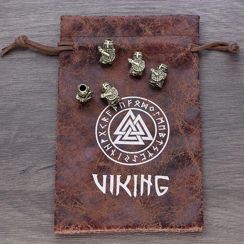 Viking Braids Ring Warrior Umbrella Rope Beads Hair Tube Beads