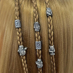 Viking Braids Ring Warrior Umbrella Rope Beads Hair Tube Beads